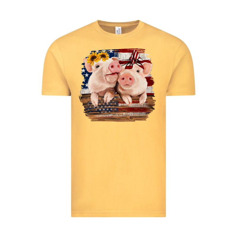 Cute Couple American Pigs Vintage Tee by Bettercallsaul | Teevron