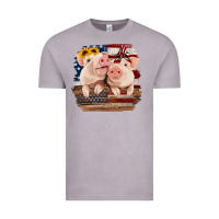 Vintage Zinc Cute Couple American Pigs Vintage Tee - Bettercallsaul