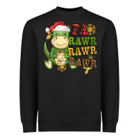 Black watercolor t rex fa rawr rawr rawr christmas Heavyweight Sweatshirt - CowGirlArtShop