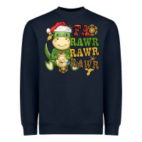 Watercolor T Rex Fa Rawr Rawr Rawr Christmas Heavyweight Sweatshirt | Teevron