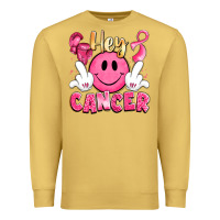 Antique Gold hey cancer with middle fingers Premium Sweatshirt - LillyAllenDesigns