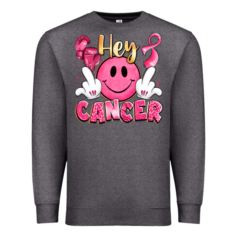 Hey Cancer With Middle Fingers Premium Sweatshirt by LillyAllenDesigns | Teevron
