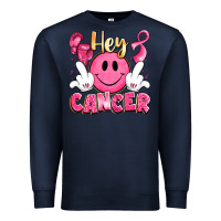 Navy hey cancer with middle fingers Premium Sweatshirt - LillyAllenDesigns