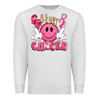 Oatmeal Heather hey cancer with middle fingers Premium Sweatshirt - LillyAllenDesigns