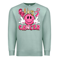 Seafoam hey cancer with middle fingers Premium Sweatshirt - LillyAllenDesigns