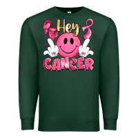Sports Green hey cancer with middle fingers Premium Sweatshirt - LillyAllenDesigns
