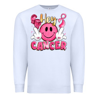 White hey cancer with middle fingers Premium Sweatshirt - LillyAllenDesigns