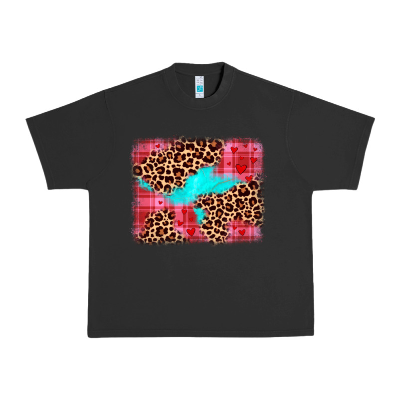 Valentine's Day Leopard Background Urban Heavy Tee by JahusDesignShop | Teevron