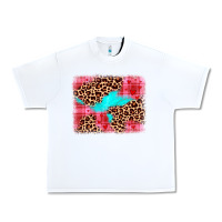White valentine's day leopard background Urban Heavy Tee - JahusDesignShop