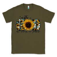Army Green with god all things are possible sunflower Classic Tee - Jasminsmagicworld