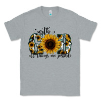 Heather Grey with god all things are possible sunflower Classic Tee - Jasminsmagicworld