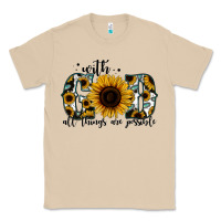 Mushroom with god all things are possible sunflower Classic Tee - Jasminsmagicworld