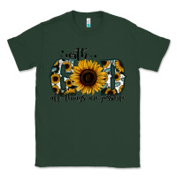 Sports Green with god all things are possible sunflower Classic Tee - Jasminsmagicworld