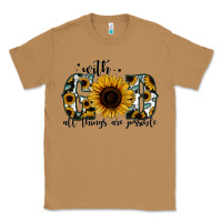 Toasted Coconut with god all things are possible sunflower Classic Tee - Jasminsmagicworld