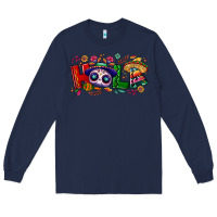 Navy Hola Cinco De Mayo Long Sleeve Tee - NancyCooperArtShop