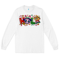 White Hola Cinco De Mayo Long Sleeve Tee - NancyCooperArtShop