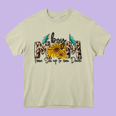 Boy Mom From Son Up To Sun Down Heavy Core Tee Designed By Maliassmallbusiness