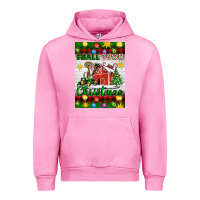 Fuchsia Pink Small Town Christmas Urban Hoodie - Artiststas
