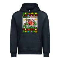 Navy Small Town Christmas Urban Hoodie - Artiststas