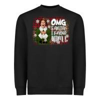 Black the elf omg santa Heavyweight Sweatshirt - CowGirlArtShop