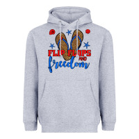 Heather Grey flip flops and freedom Heavyweight Hoodie - BundleAndBundleShop