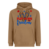 Toasted Coconut flip flops and freedom Heavyweight Hoodie - BundleAndBundleShop