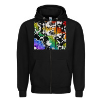 Black rainbow pride cowhide tumbler Zipper Hoodie - FaDigitalArtStudio