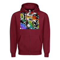 Burgundy rainbow pride cowhide tumbler Zipper Hoodie - FaDigitalArtStudio