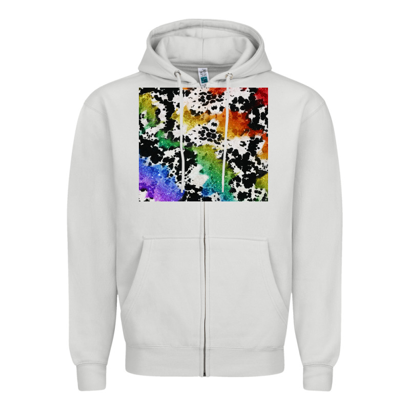 Rainbow Pride Cowhide Tumbler Zipper Hoodie by FaDigitalArtStudio | Teevron