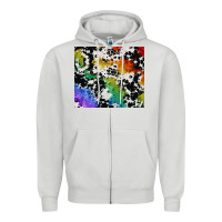 Dove Grey rainbow pride cowhide tumbler Zipper Hoodie - FaDigitalArtStudio