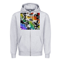 Heather Grey rainbow pride cowhide tumbler Zipper Hoodie - FaDigitalArtStudio
