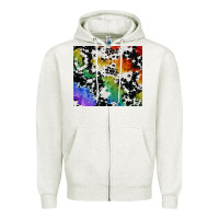 Oatmeal Heather rainbow pride cowhide tumbler Zipper Hoodie - FaDigitalArtStudio