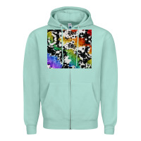 Seafoam rainbow pride cowhide tumbler Zipper Hoodie - FaDigitalArtStudio