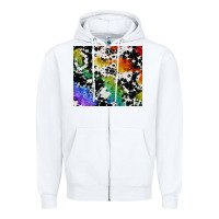 White rainbow pride cowhide tumbler Zipper Hoodie - FaDigitalArtStudio