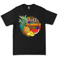 Black hello summer pineapple Premium Tee - JahusDesignShop