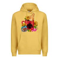 Antique Gold Western Football Coffee cup Premium Hoodie - FaDigitalArtStudio