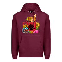 Burgundy Western Football Coffee cup Premium Hoodie - FaDigitalArtStudio