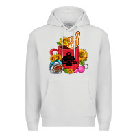 Dove Grey Western Football Coffee cup Premium Hoodie - FaDigitalArtStudio