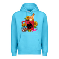 Ocean Blue Western Football Coffee cup Premium Hoodie - FaDigitalArtStudio