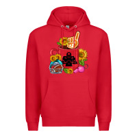 Red Western Football Coffee cup Premium Hoodie - FaDigitalArtStudio