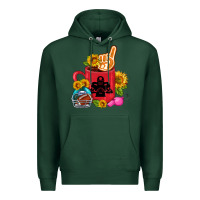 Sports Green Western Football Coffee cup Premium Hoodie - FaDigitalArtStudio
