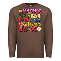 Chestnut a Teacher Takes a Hand Opens a mind and Touches A Premium Sweatshirt - CowhideDigitalArt