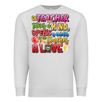 Dove Grey a Teacher Takes a Hand Opens a mind and Touches A Premium Sweatshirt - CowhideDigitalArt
