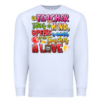 White a Teacher Takes a Hand Opens a mind and Touches A Premium Sweatshirt - CowhideDigitalArt
