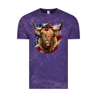 Cloud Purple American Highland Cow Vintage Tee - Bettercallsaul