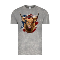Cloud Rock American Highland Cow Vintage Tee - Bettercallsaul