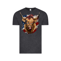 Vintage Black American Highland Cow Vintage Tee - Bettercallsaul