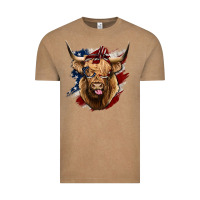 Vintage Coffee American Highland Cow Vintage Tee - Bettercallsaul
