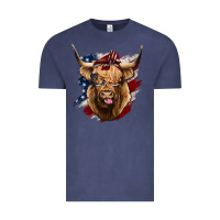 American Highland Cow Vintage Tee | Teevron
