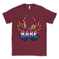 Burgundy All America Babe Classic Tee - JahusDesignShop
